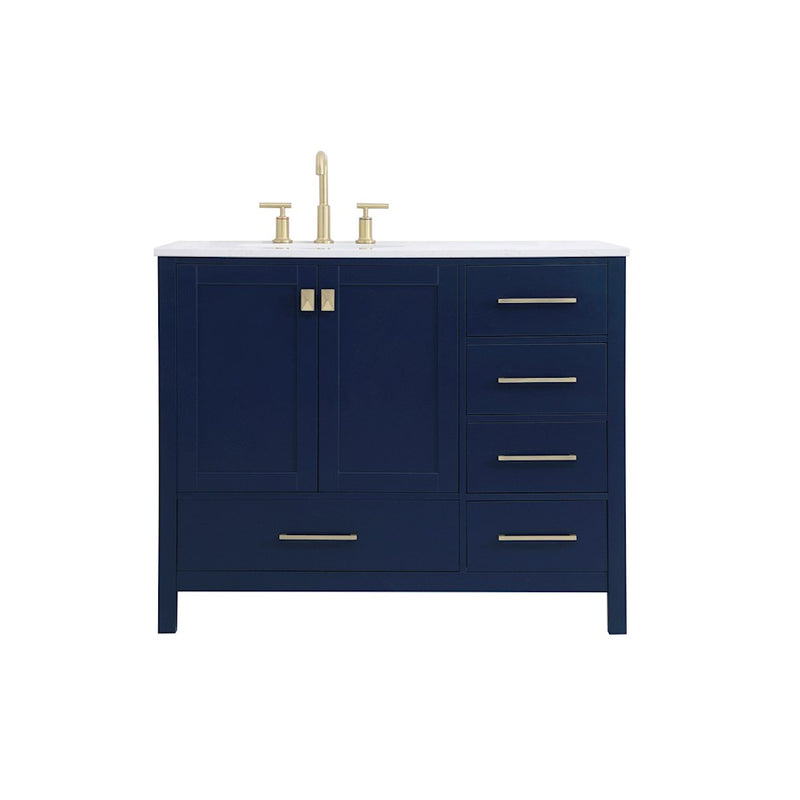 Elegant Kitchen/Bath Irene 42" Single Bathroom Vanity, Blue - VF18842BL