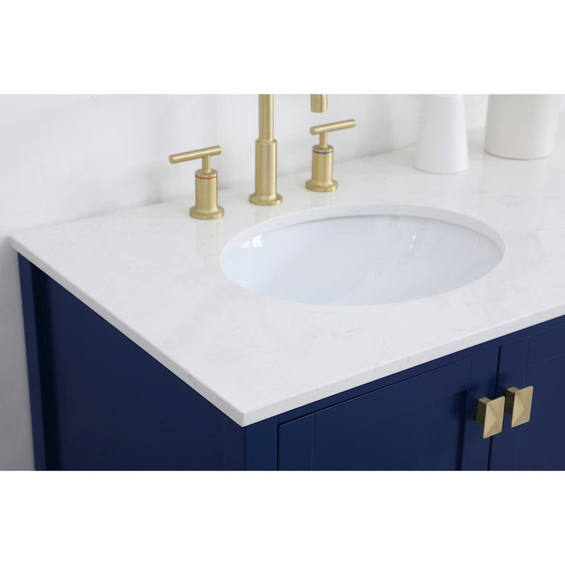 Elegant Kitchen/Bath Irene 42" Single Bathroom Vanity, Blue