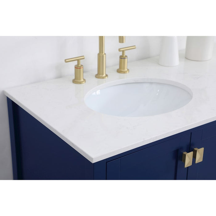 Elegant Kitchen/Bath Irene 42" Single Bathroom Vanity, Blue