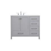 Elegant Kitchen/Bath Irene 42" Single Bathroom Vanity, Gray - VF18842GR
