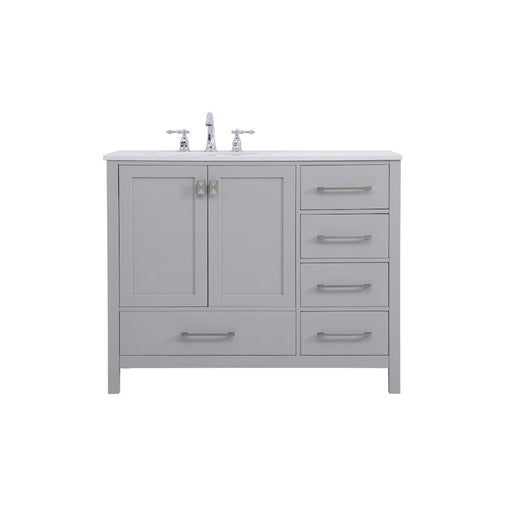 Elegant Kitchen/Bath Irene 42" Single Bathroom Vanity, Gray - VF18842GR