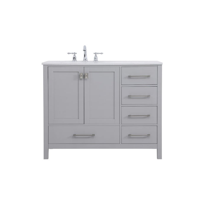 Elegant Kitchen/Bath Irene 42" Single Bathroom Vanity, Gray - VF18842GR