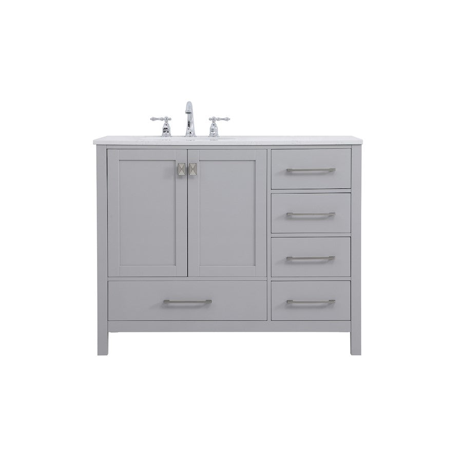 Elegant Kitchen/Bath Irene 42" Single Bathroom Vanity, Gray - VF18842GR