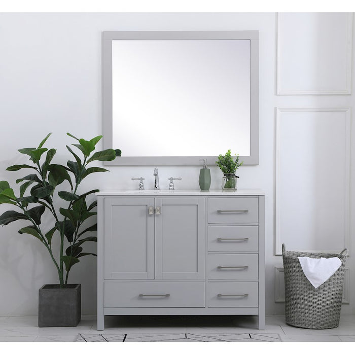 Elegant Kitchen/Bath Irene 42" Single Bathroom Vanity, Gray