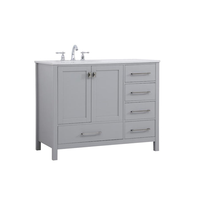 Elegant Kitchen/Bath Irene 42" Single Bathroom Vanity, Gray