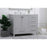 Elegant Irene 42" Single Bathroom Vanity, Gray/Backsplash