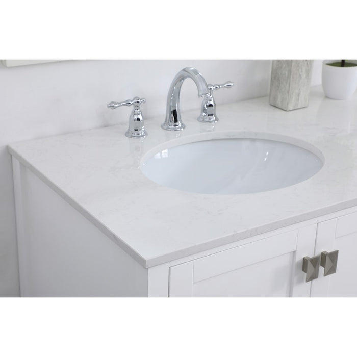 Elegant Kitchen/Bath Irene 42" Single Bathroom Vanity, White