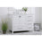 Elegant Irene 42" Single Bathroom Vanity, White/Backsplash