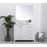 Elegant Irene 42" Single Bathroom Vanity, White/Backsplash