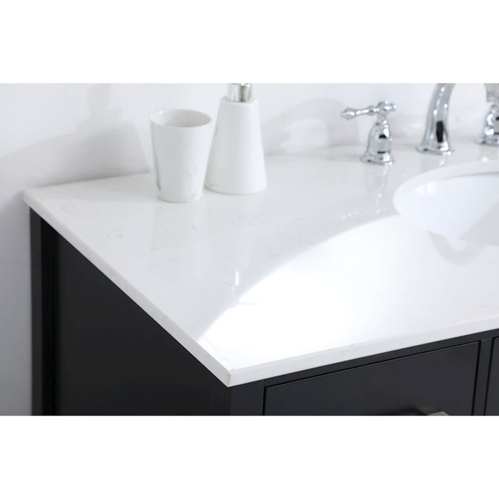 Elegant Kitchen/Bath Irene 48" Single Bathroom Vanity, Black