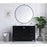Elegant Irene 48" Single Bathroom Vanity, Black/Backsplash