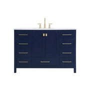 Elegant Kitchen/Bath Irene 48" Single Bathroom Vanity, Blue - VF18848BL