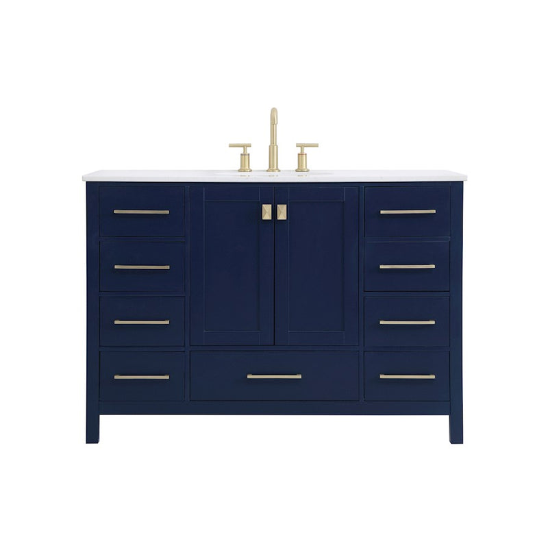 Elegant Kitchen/Bath Irene 48" Single Bathroom Vanity, Blue - VF18848BL