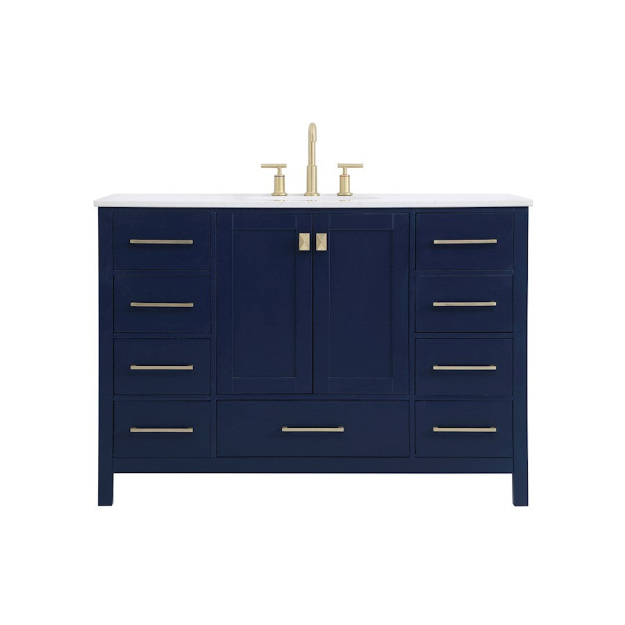 Elegant Kitchen/Bath Irene 48" Single Bathroom Vanity, Blue - VF18848BL