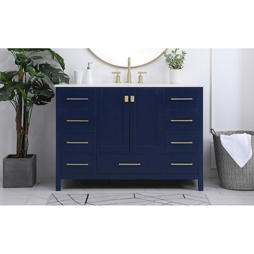 Elegant Kitchen/Bath Irene 48" Single Bathroom Vanity, Blue