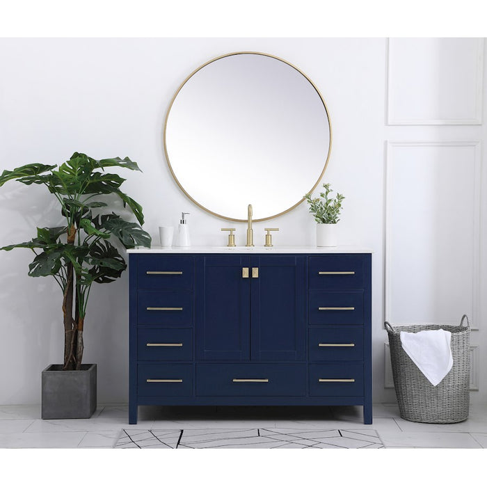 Elegant Kitchen/Bath Irene 48" Single Bathroom Vanity, Blue