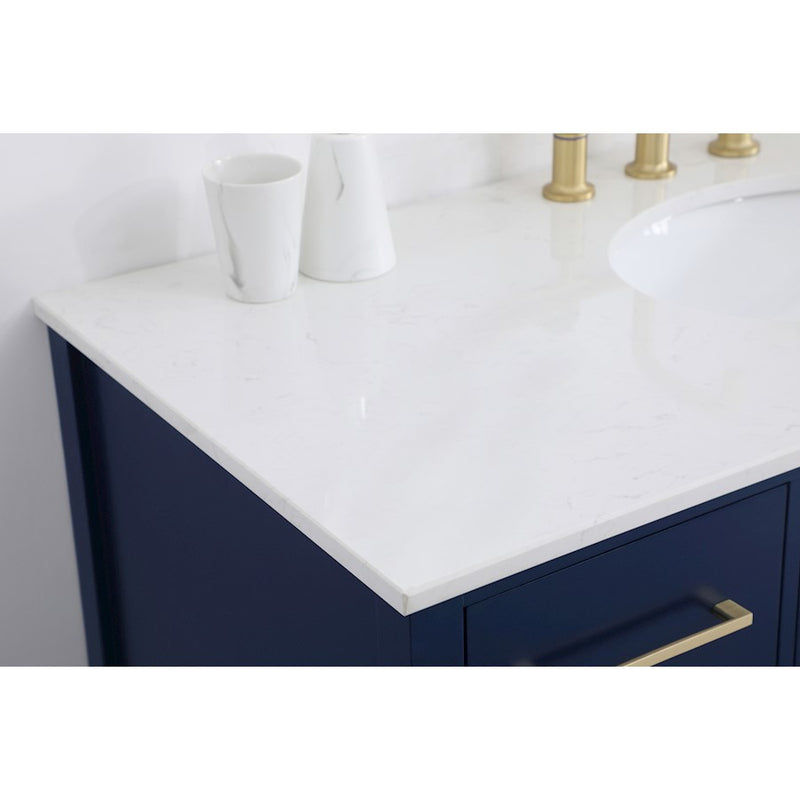 Elegant Kitchen/Bath Irene 48" Single Bathroom Vanity, Blue