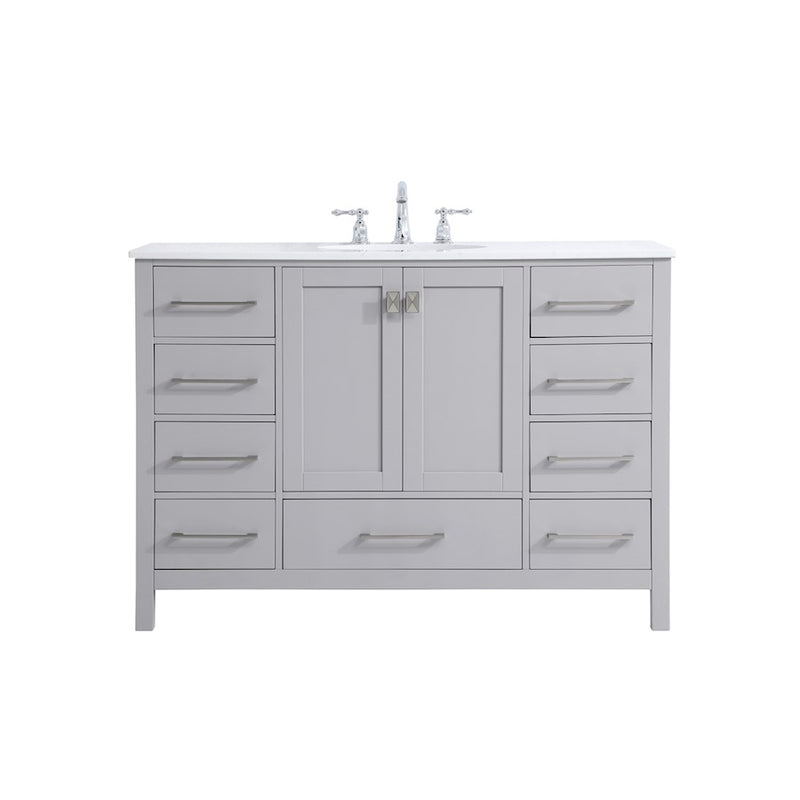 Elegant Kitchen/Bath Irene 48" Single Bathroom Vanity, Gray - VF18848GR