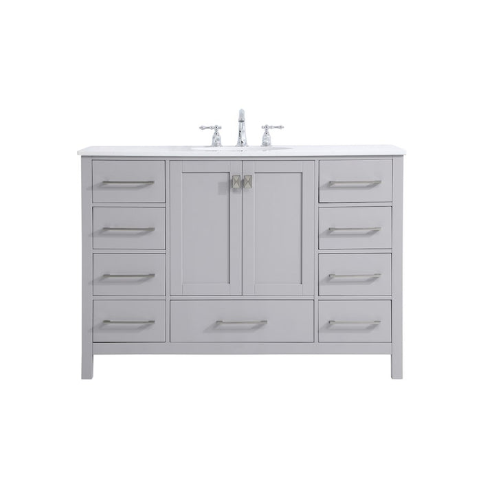Elegant Kitchen/Bath Irene 48" Single Bathroom Vanity, Gray - VF18848GR