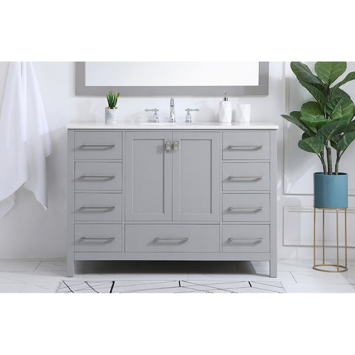 Elegant Kitchen/Bath Irene 48" Single Bathroom Vanity, Gray