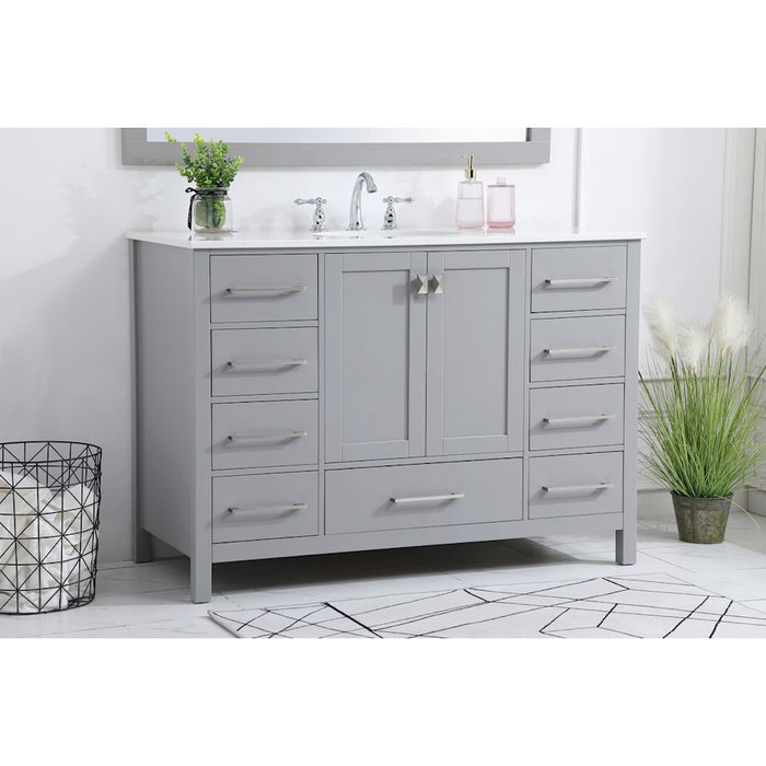 Elegant Kitchen/Bath Irene 48" Single Bathroom Vanity, Gray