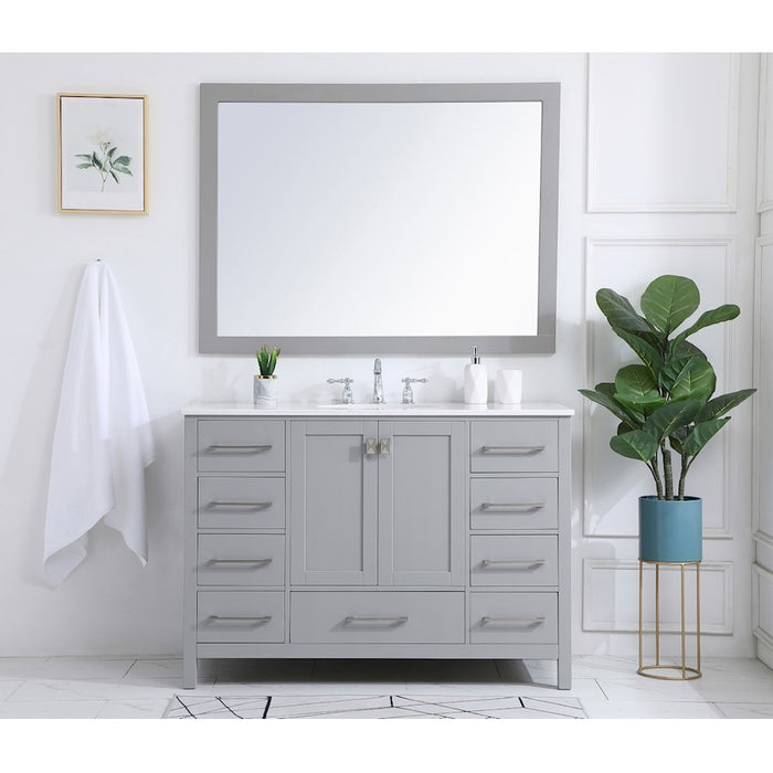 Elegant Kitchen/Bath Irene 48" Single Bathroom Vanity, Gray