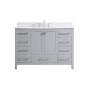 Elegant Irene 48" Single Bathroom Vanity, Gray/Backsplash - VF18848GR-BS