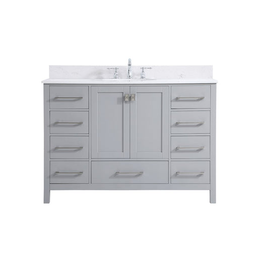 Elegant Irene 48" Single Bathroom Vanity, Gray/Backsplash - VF18848GR-BS