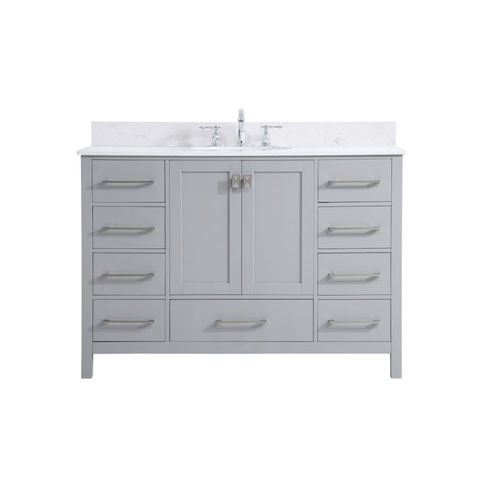 Elegant Irene 48" Single Bathroom Vanity, Gray/Backsplash - VF18848GR-BS