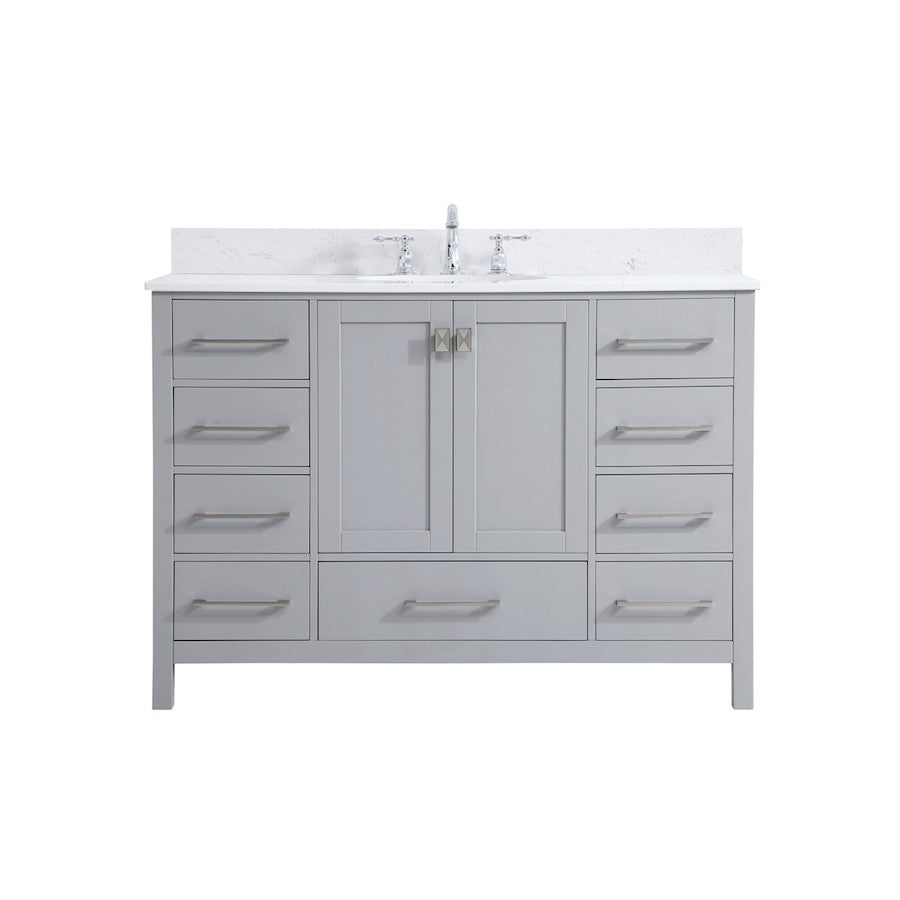 Elegant Irene 48" Single Bathroom Vanity, Gray/Backsplash - VF18848GR-BS