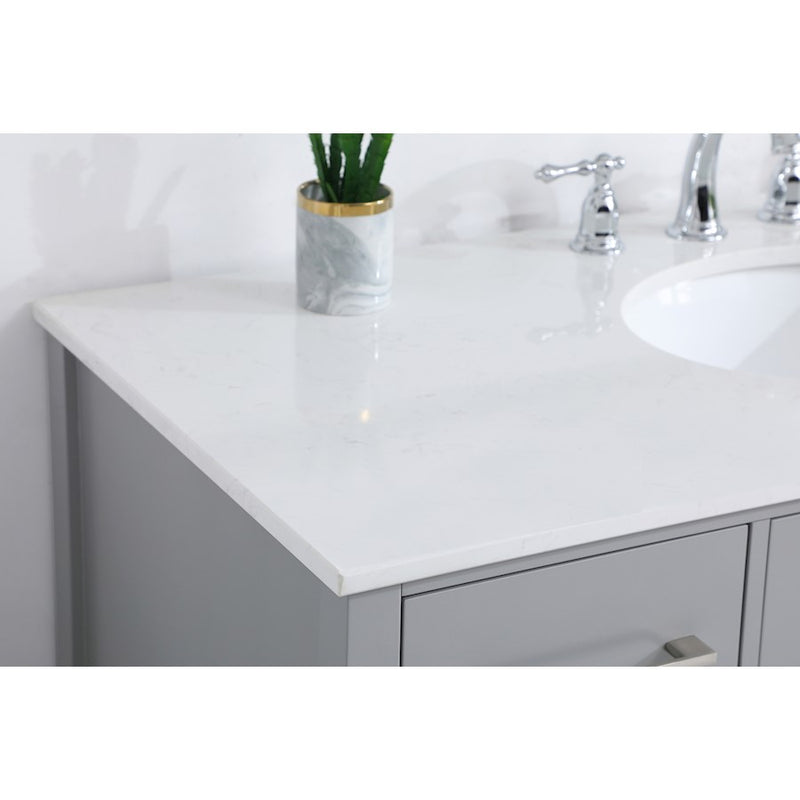 Elegant Irene 48" Single Bathroom Vanity, Gray/Backsplash