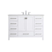 Elegant Kitchen/Bath Irene 48" Single Bathroom Vanity, White - VF18848WH