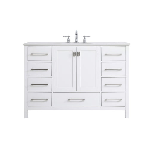 Elegant Kitchen/Bath Irene 48" Single Bathroom Vanity, White - VF18848WH