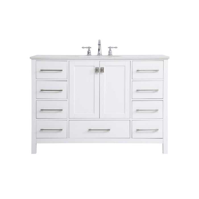 Elegant Kitchen/Bath Irene 48" Single Bathroom Vanity, White - VF18848WH