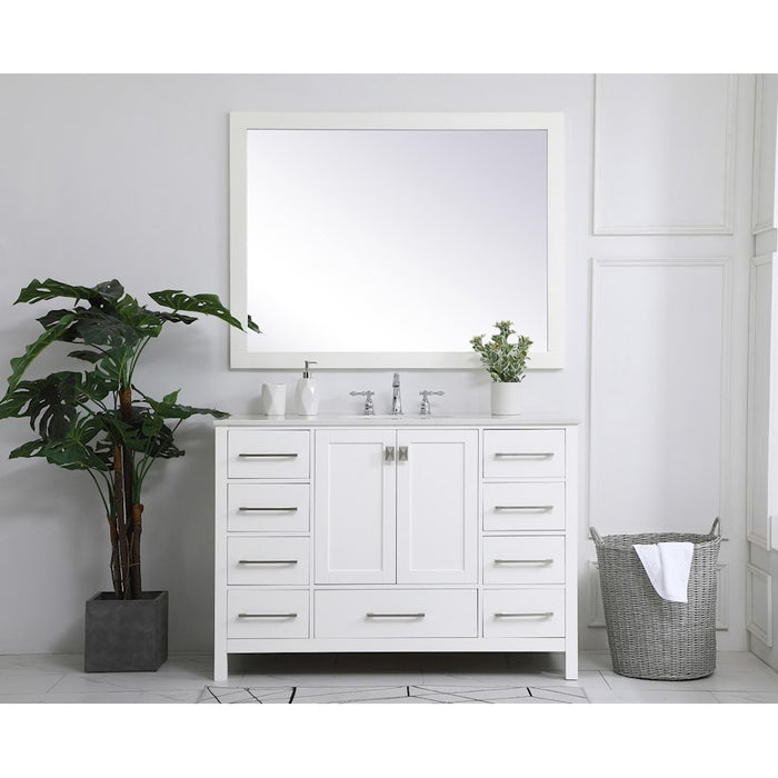 Elegant Kitchen/Bath Irene 48" Single Bathroom Vanity, White