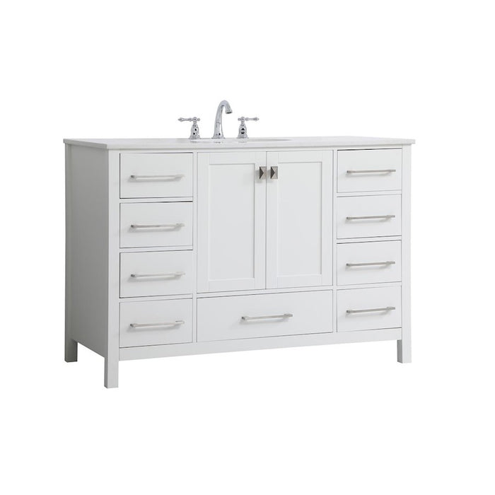 Elegant Kitchen/Bath Irene 48" Single Bathroom Vanity, White