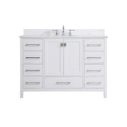 Elegant Irene 48" Single Bathroom Vanity, White/Backsplash - VF18848WH-BS