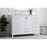 Elegant Irene 48" Single Bathroom Vanity, White/Backsplash