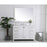 Elegant Irene 48" Single Bathroom Vanity, White/Backsplash