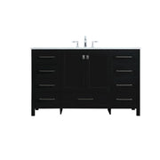 Elegant Lighting Irene 54" Single Vanity Sink, Black - VF18854BK
