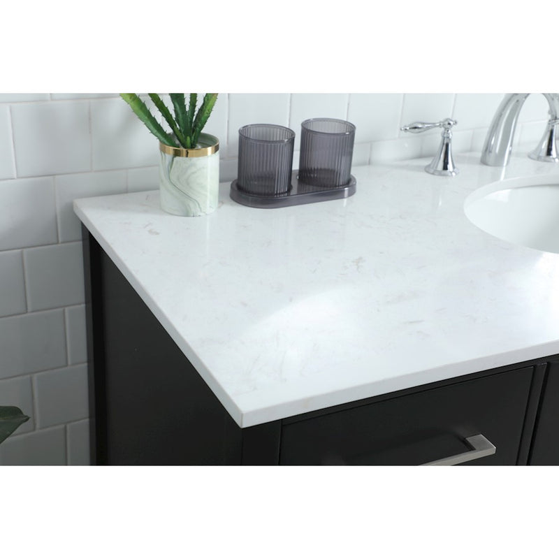 Elegant Lighting Irene 54" Single Vanity Sink, Black