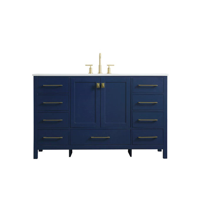 Elegant Lighting Irene 54" Single Vanity Sink, Blue - VF18854BL