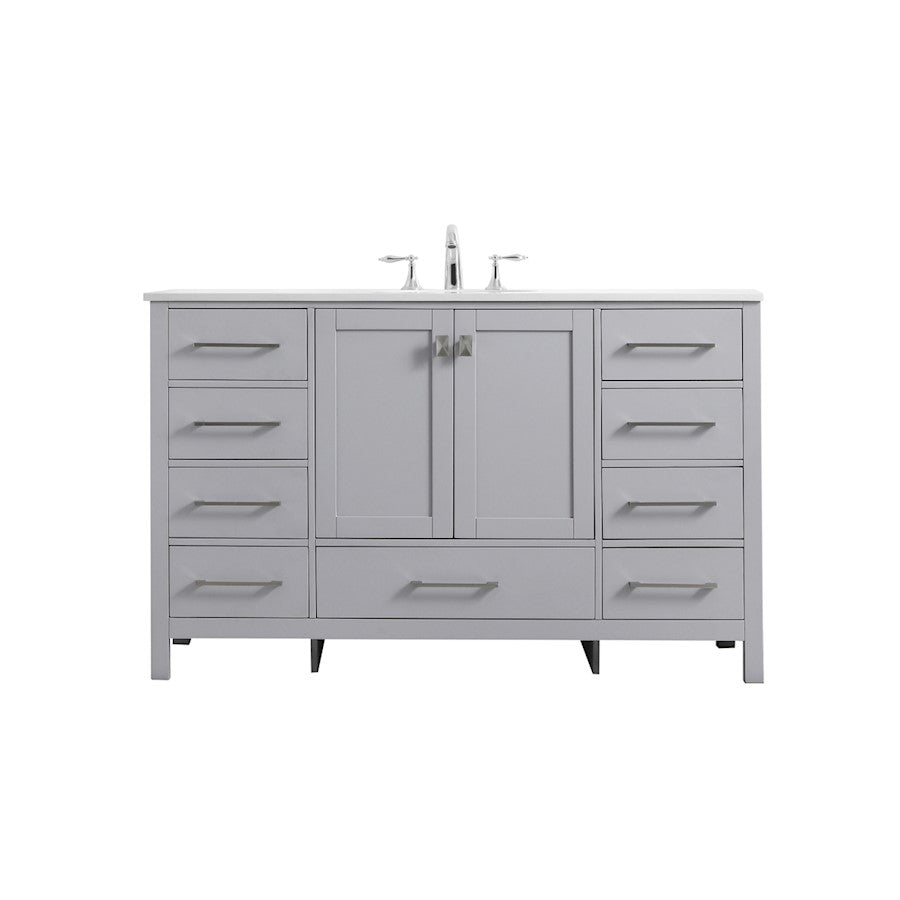 Elegant Lighting Irene 54" Single Vanity Sink, Grey - VF18854GR