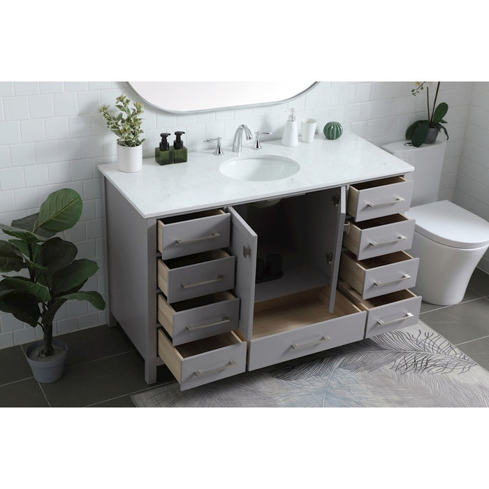 Elegant Lighting Irene 54" Single Vanity Sink, Grey