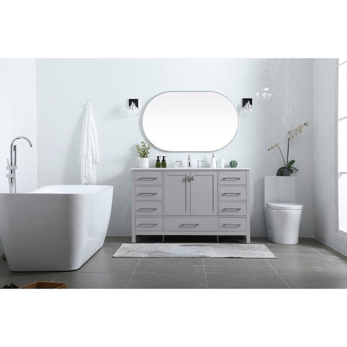 Elegant Lighting Irene 54" Single Vanity Sink, Grey