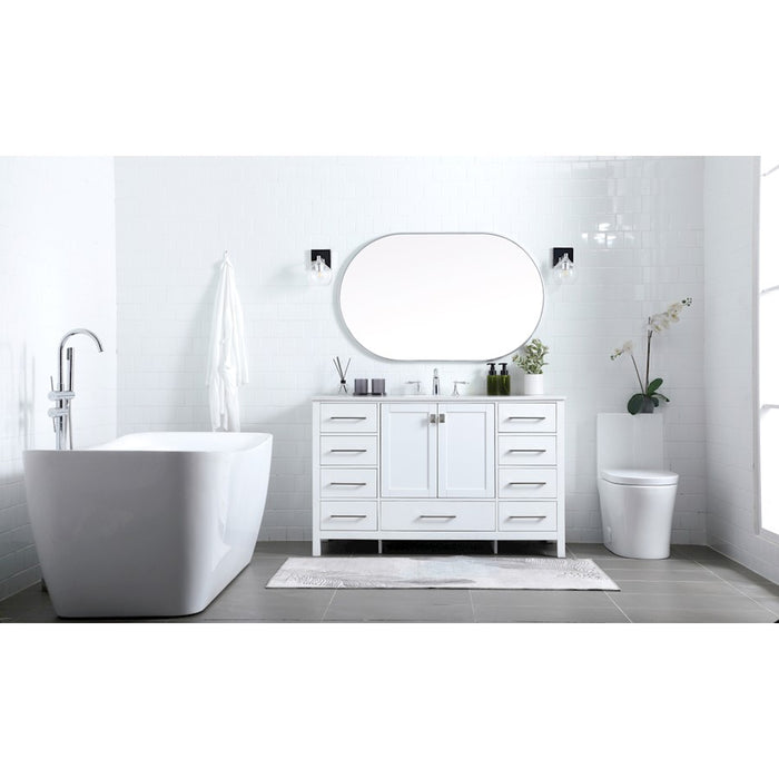 Elegant Lighting Irene 54" Single Vanity Sink, White