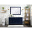 Elegant Kitchen/Bath Irene 60" Single Bathroom Vanity, Blue