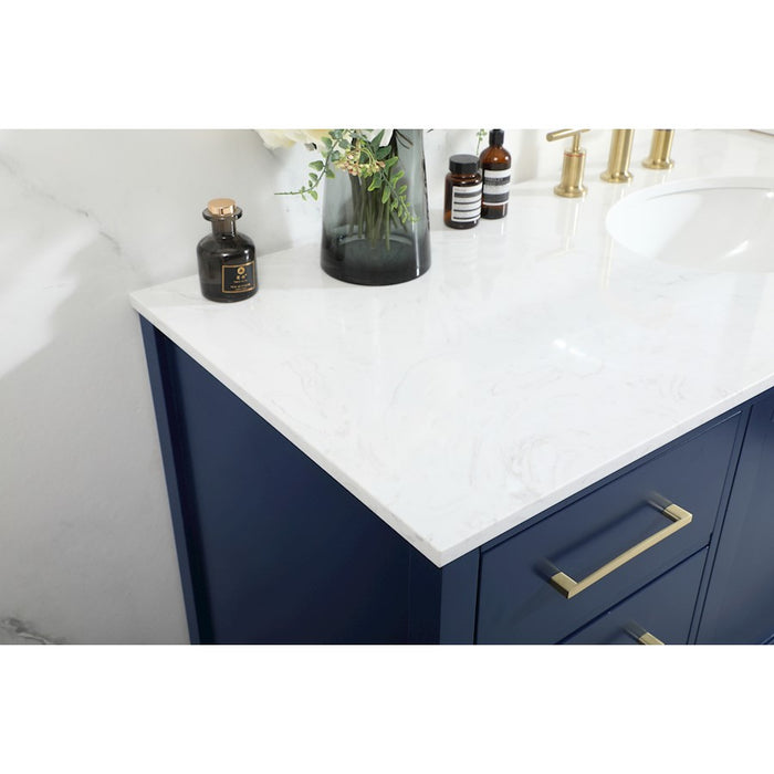 Elegant Kitchen/Bath Irene 60" Single Bathroom Vanity, Blue