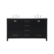 Elegant Kitchen/Bath Irene 60" Double Bathroom Vanity, Black - VF18860DBK