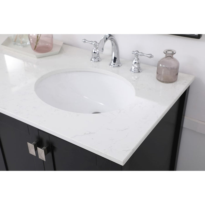 Elegant Kitchen/Bath Irene 60" Double Bathroom Vanity, Black